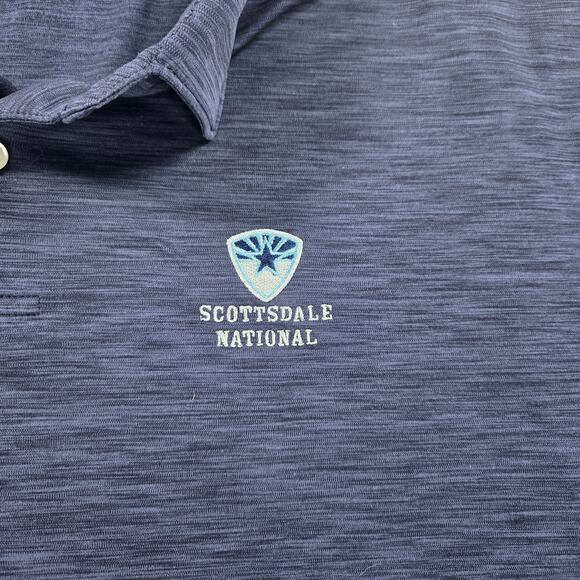 Peter Millar Featherweight UPF 50+ Scottsdale National Blue Polo Men's Size XXL - Picture 3 of 8